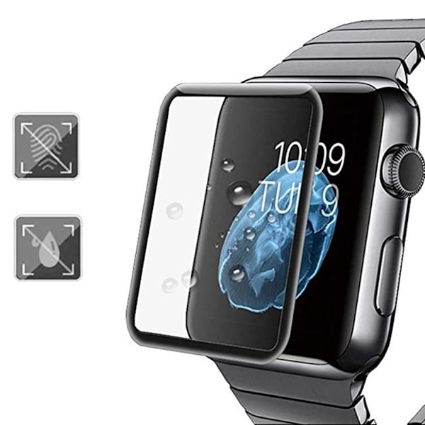 3D Full Glue Skærmbeskyttelse til iWatch 4/5 40mm og 44mm Svart 40mm