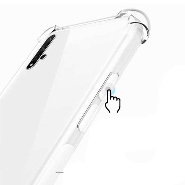 Huawei Honor 20 - Skyddande Floveme Silikonskal (Tjocka Hörn) Transparent/Genomskinlig