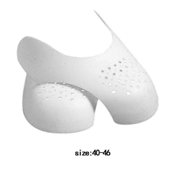 1-par Sneaker Shield skoovertræk (anti-rynke) Vit S