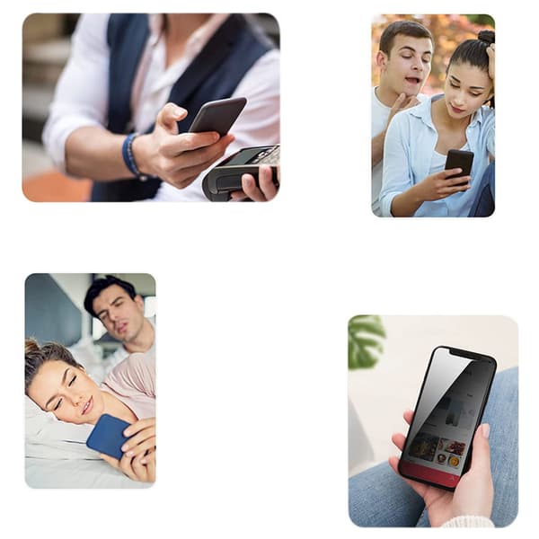 2-Pack iPhone 15 plus Näytönsuoja Anti-Spy HD 0,3mm Svart