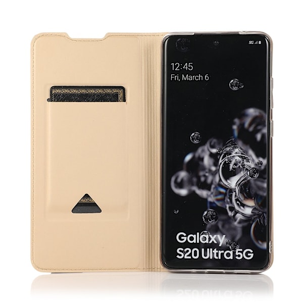Samsung Galaxy S20 Ultra - Plånboksfodral Guld