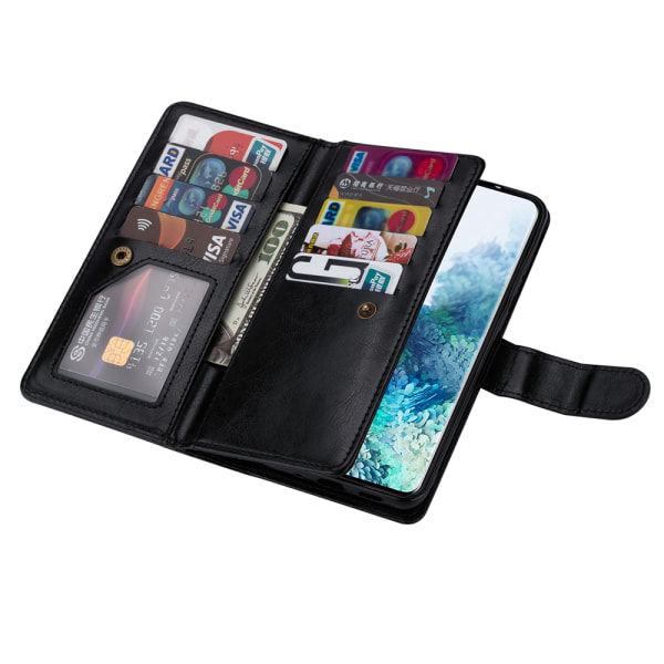 Samsung Galaxy S22 Plus - Stilfuldt FLOVEME 9-Card Wallet Cover Turkos