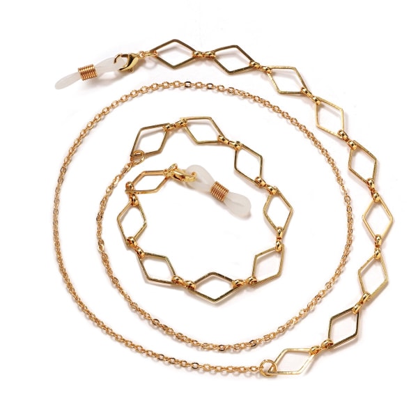 Eleganta Glasögon-Kedjor (Senilsnöre) Guld Ros