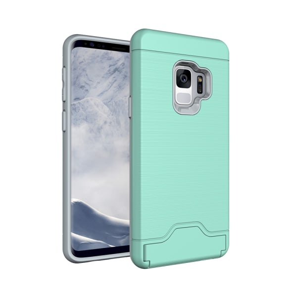 Støtdempende deksel med kortrom - Samsung Galaxy S9+ Grön