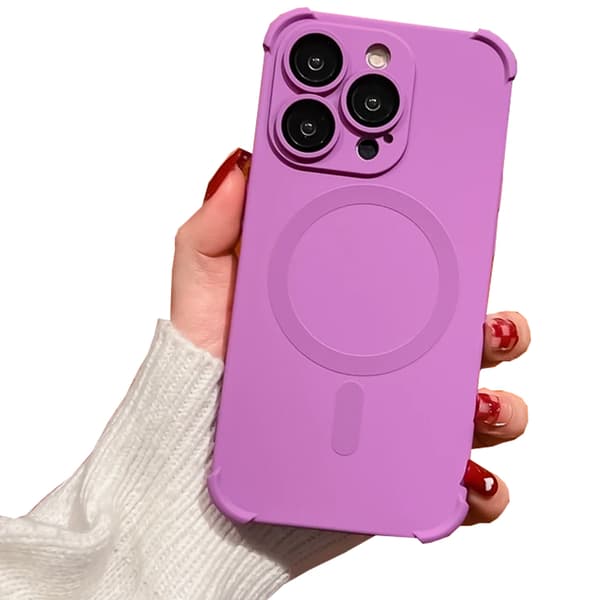 iPhone 12 Pro Max - Silikonskal med Magnetiskt Stötskydd Mynta