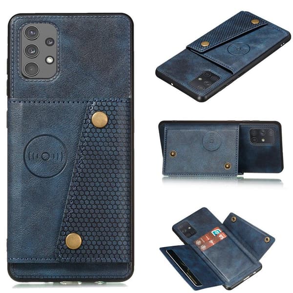Samsung Galaxy A32 - Praktisk stilfuldt cover med kortholder Grå