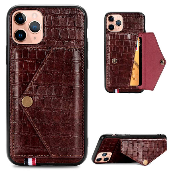 Skal med Korthållare - iPhone 11 Pro Max Blå