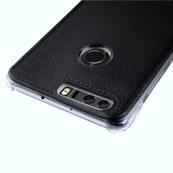 Huawei Honor 9 - Stilig deksel i høykvalitets PU-skinn Svart