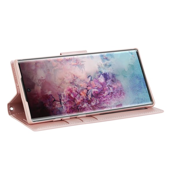 Elegant Hanman Plånboksfodral - Samsung Galaxy Note10 Plus Rosaröd Rosaröd