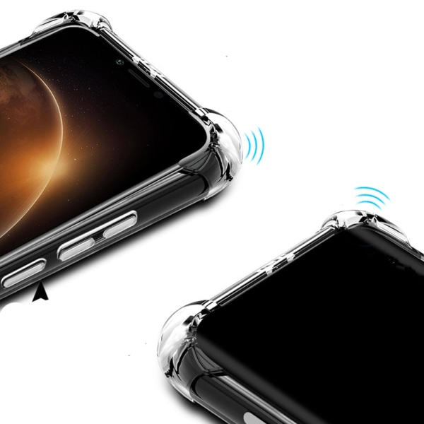 Samsung Galaxy A70 - Suojaava silikonikuori (paksu kulma) Transparent/Genomskinlig