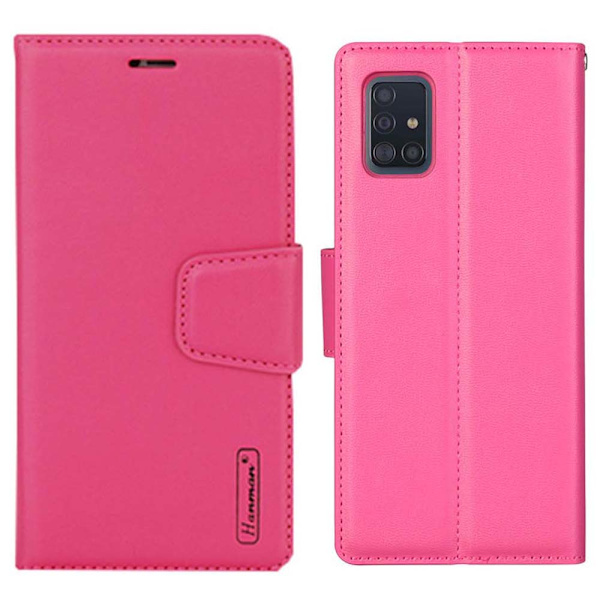 Samsung Galaxy A71 - Praktiskt HANMAN Plånboksfodral Roséguld
