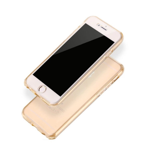 iPhone 6/6S Plus Dubbelt Silikonfodral med TOUCHFUNKTION Guld