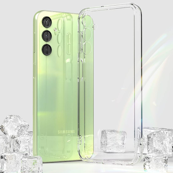 A15 4G/5G - Stötdämpande TUNT Silikonskal Hög Absorvationsförmåga Transparent