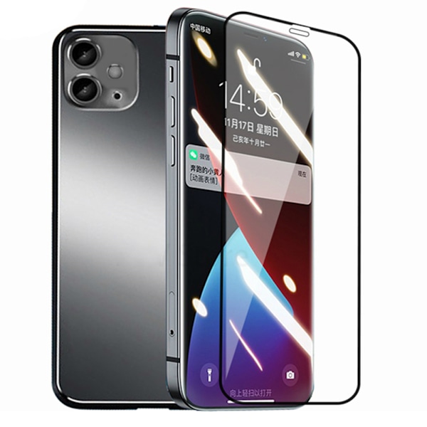 iPhone 12 Mini Skärmskydd 2.5D 9H 0,3mm Svart Svart
