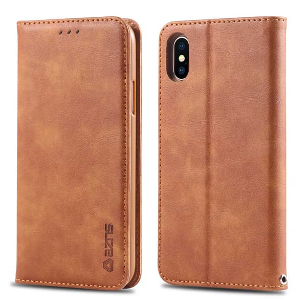 iPhone X/XS - Plånboksfodral Brun Brun