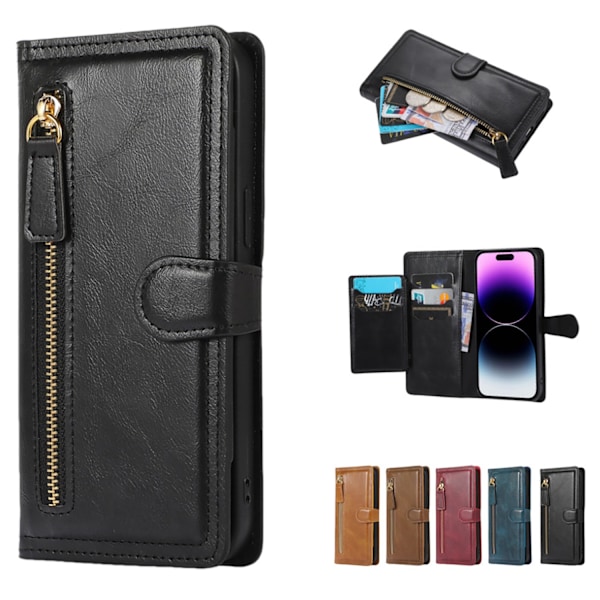 iPhone 13 mini - Elegant & Praktiskt Plånboksfodral Röd