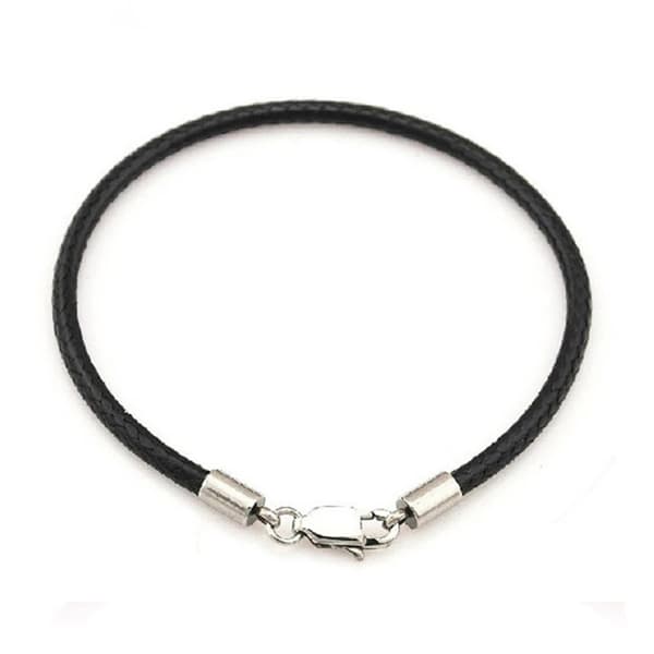 Stilsäkert Hög Kvalitet Tunt PU-Läder Armband Svart
