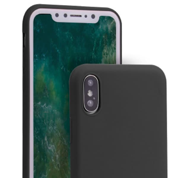 LEMAN Silikonskal för iPhone XS Max Svart