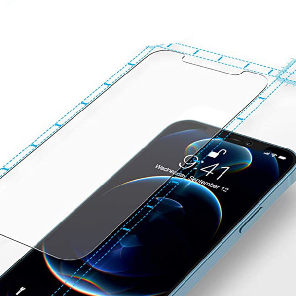 iPhone 12 4-PAKK Skjermbeskytter 9H 0,3mm Transparent/Genomskinlig Transparent/Genomskinlig