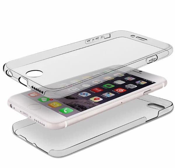 iPhone 6/6SPlus  Dubbelsidigt silikonfodral med TOUCHFUNKTION Guld