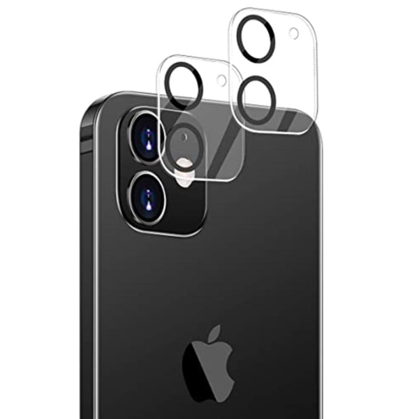 3-PAKKER iPhone 12 2.5D høykvalitets ultratynt kameralinsedeksel Transparent/Genomskinlig