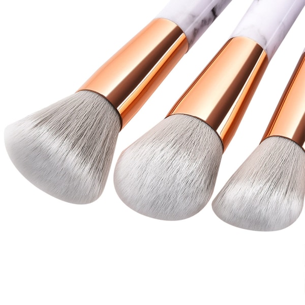 Patie-Minerals Make-up børstesæt med 6 børster Vit