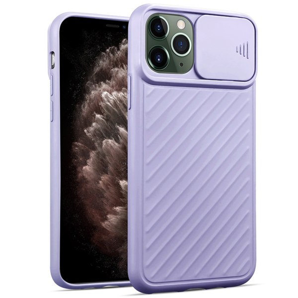 iPhone 11 Pro Max - Stötdämpande Skal med Kamera Skydd Lila