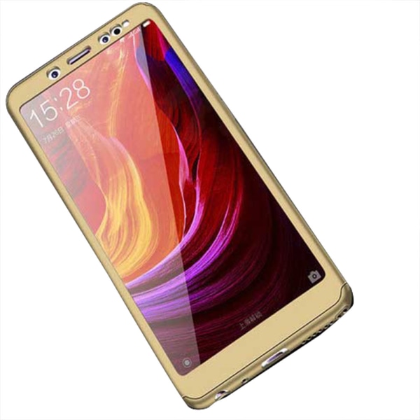 Huawei Y6 2019 - Beskyttende dobbeltsidig deksel FLOVEME Guld