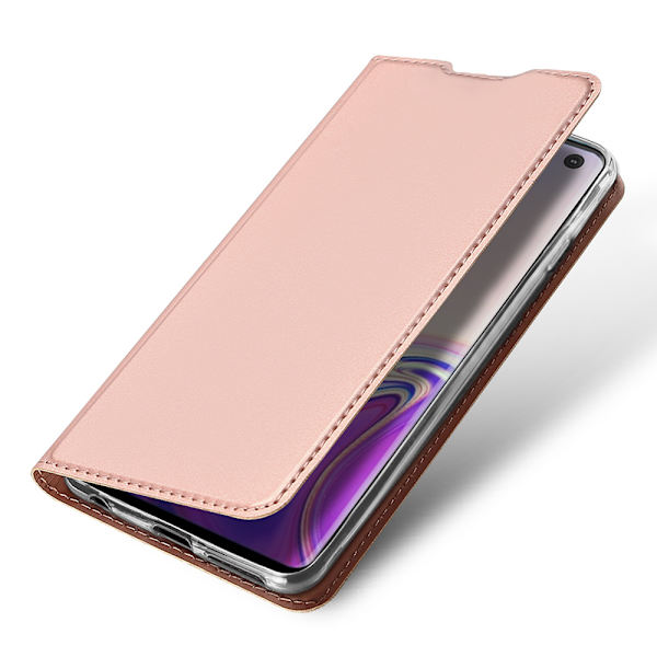 Samsung Galaxy S10+ - Exklusivt Fodral med Kortfack Guld