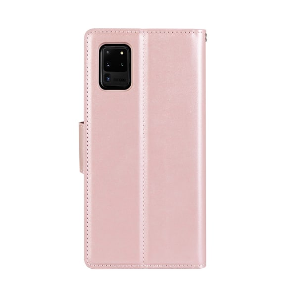 Samsung Galaxy S20 Ultra - Stilsäkert Plånboksfodral HANMAN Rosaröd