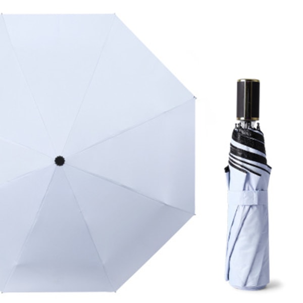 Praktisk UV-beskyttende kraftfuld paraply Vit
