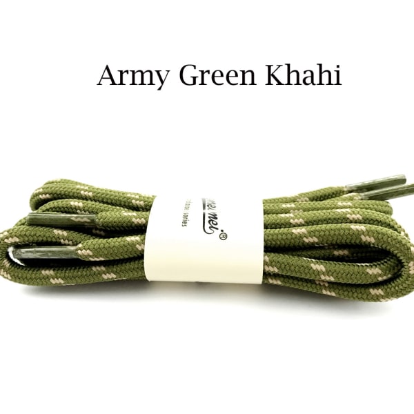 Stærke snørebånd i mange farver (1M, 1,2M, 1,4M, 1,6M) Militärgrön/Khaki 1.4M