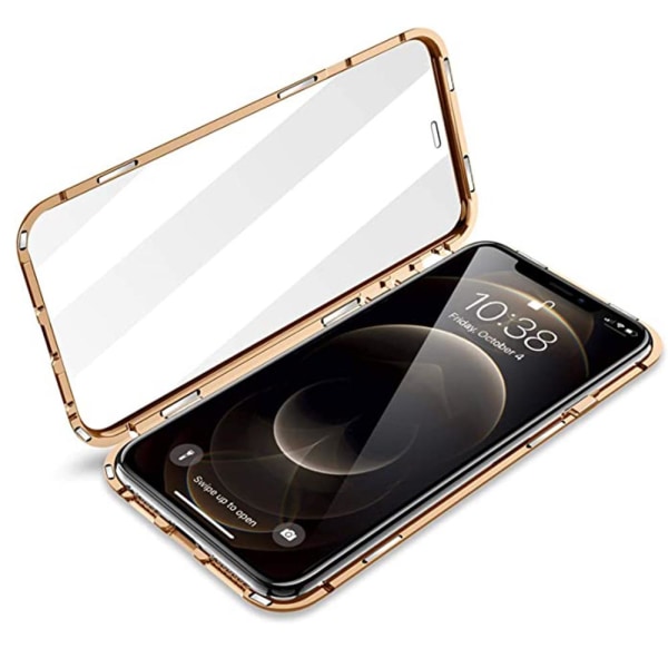 iPhone 12 Pro Max - Käytännöllinen suojaava magneettinen kaksoiskuori Guld