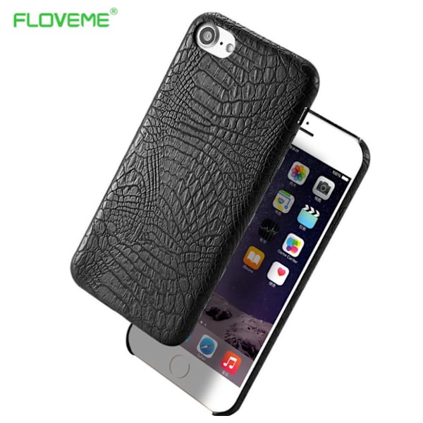iPhone 7 Plus - Luxury Crocodile Pattern Ultra Thin Skal FLOVEME Blå Blå