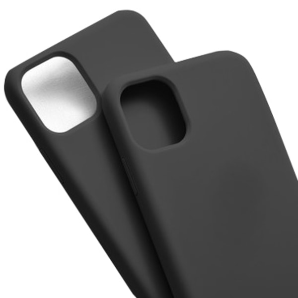 Kraftfuldt beskyttende slankt silikonetui - iPhone 11 Pro Svart