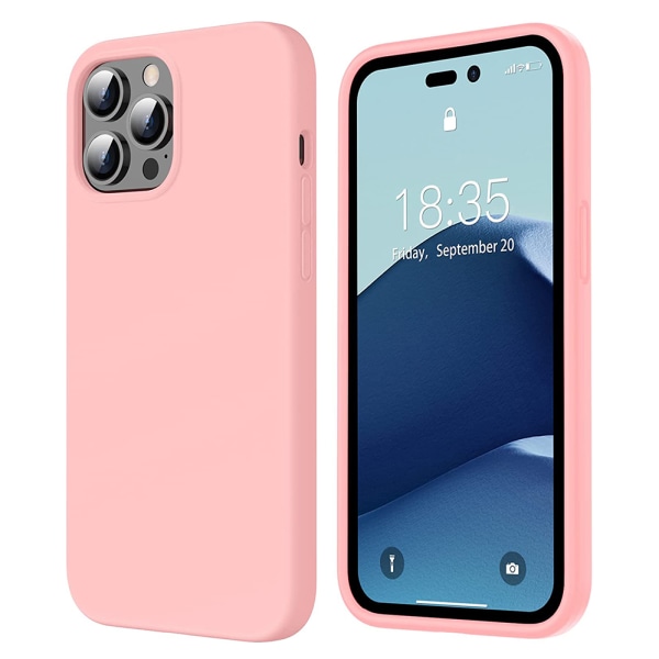 iPhone 14 Pro Max - Tyndt cover med effektiv stødabsorbering Ljusrosa