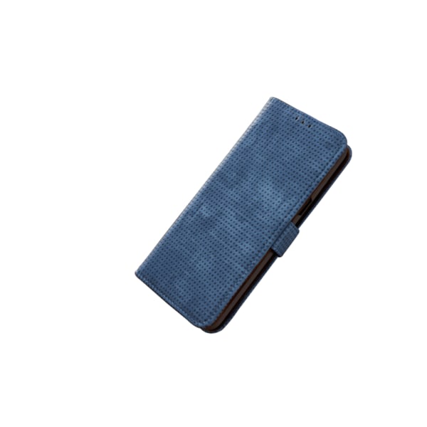 Lommebokdeksel i retrodesign fra LEMAN til Samsung Galaxy S8 Blå