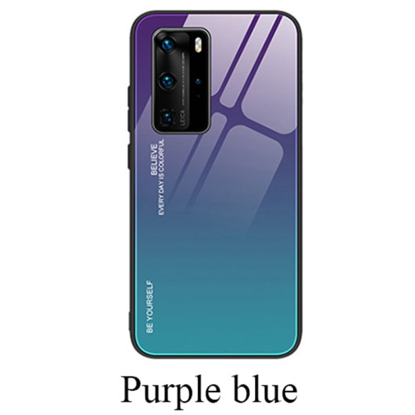 Huawei P40 Pro - Genomt�nkt Skyddande Skal Blå/Rosa