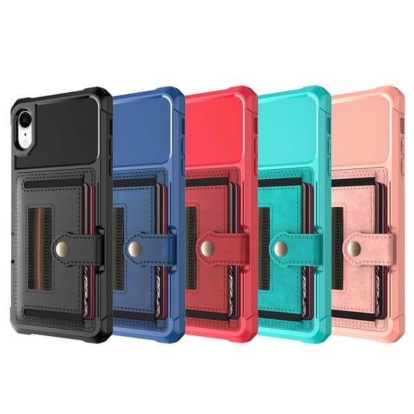 Elegant Skal med Kortfack - iPhone XR Grön Grön