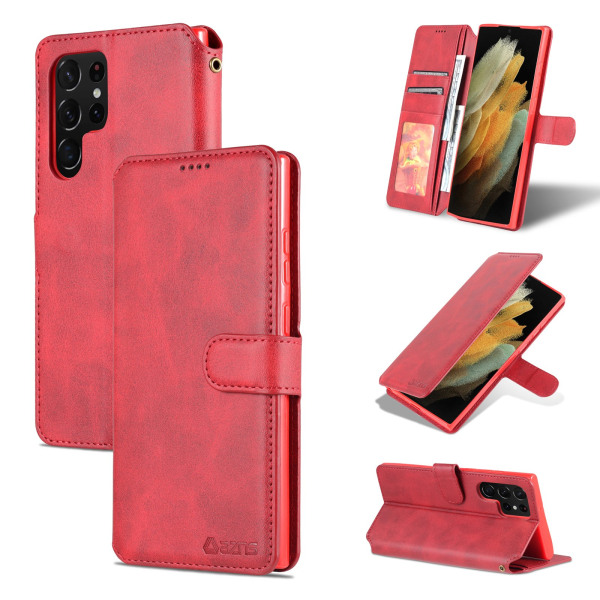 Samsung Galaxy S22 Ultra - Gjennomtenkt lommebokdeksel Röd