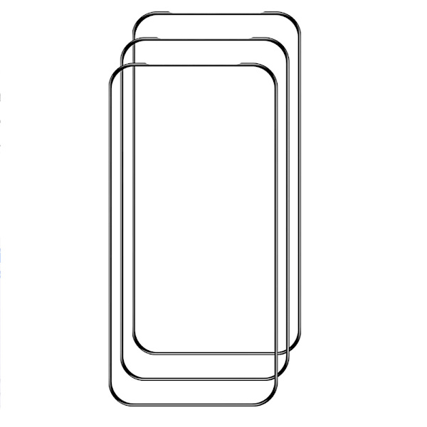 Heltäckande Härdat Glas 2.5D Skärmskydd Redmi Note 11 (3-pack) Transparent