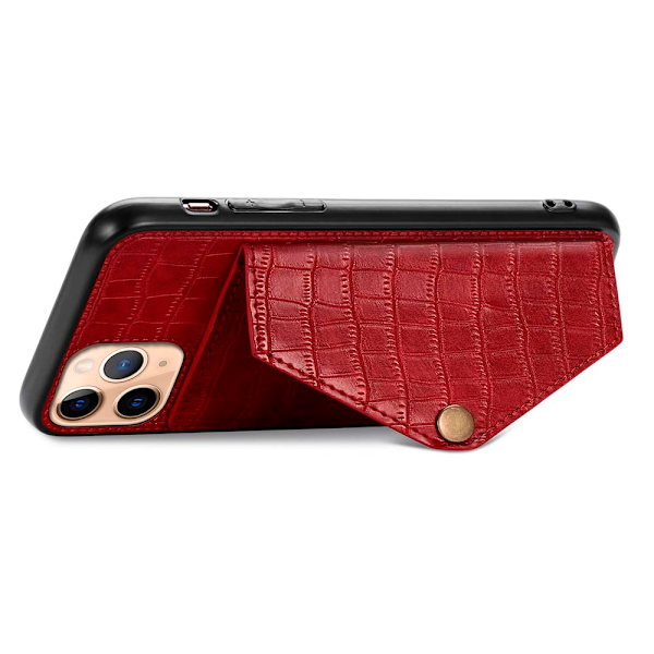 Skal med Korthållare - iPhone 11 Pro Max Röd