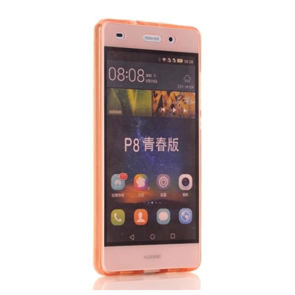 Huawei P10 Lite - Dubbelsidigt Silikonfodral med TOUCHFUNKTION Blå