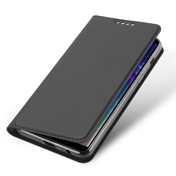 Samsung Galaxy A6 Plus - kotelo korttilokerolla (SKIN Pro SERIES) Guld