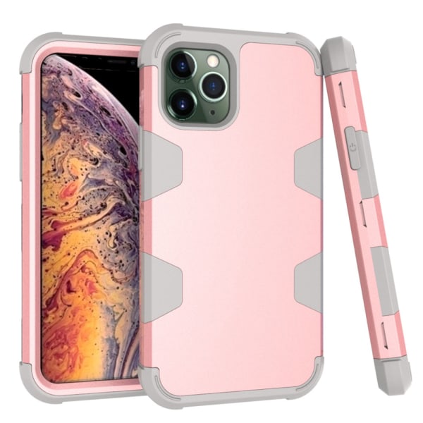 iPhone 11 Pro Max - Stötdämpande Skyddsskal (RUGGED ROBOT) Grå/Orange Grå/Orange