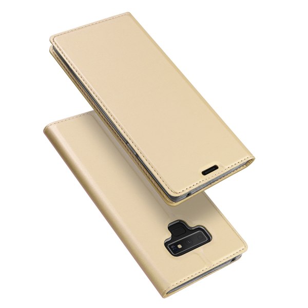 Elegant Fodral med Kortfack - Samsung Galaxy Note 9 Guld