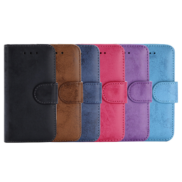 iPhone 6/6S - Silk-Touch etui med pung og skal Brun