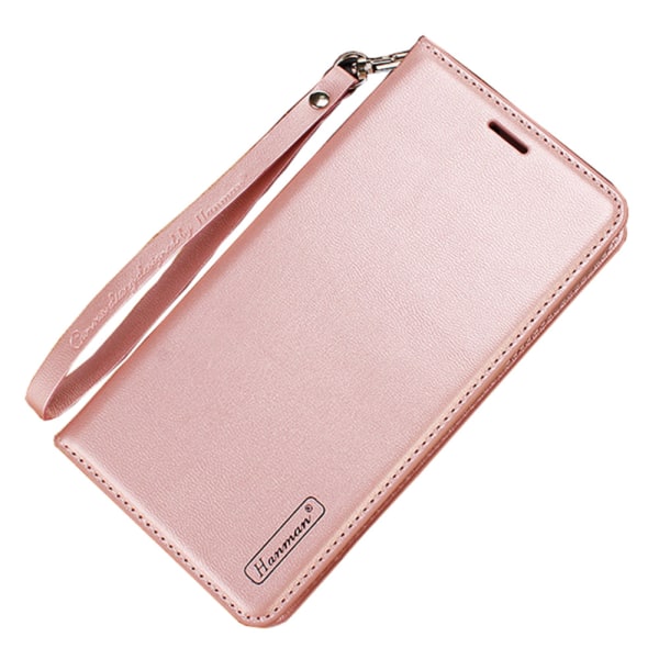 Elegant Smart Hanman Plånboksfodral - Huawei Y6 2019 Roséguld