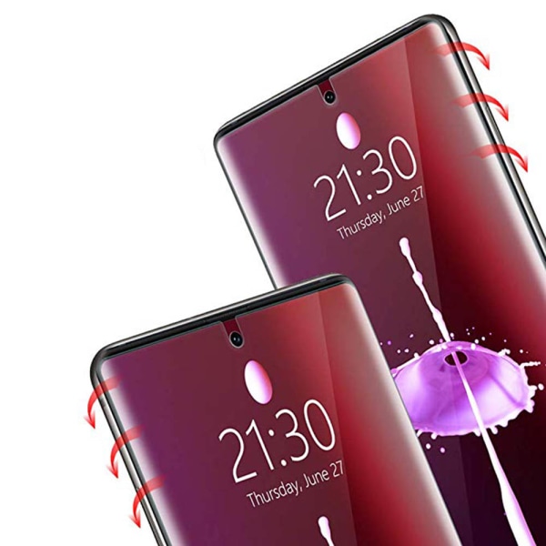 Note 10 3-PACK näytönsuoja edessä ja takana 9H Nano-Soft HD-Clear Transparent/Genomskinlig