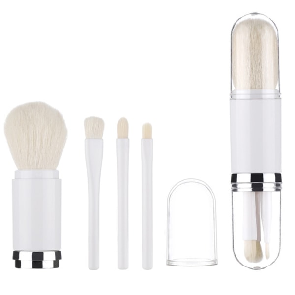 4in1 Premium Makeup Borstset Vit/Silver